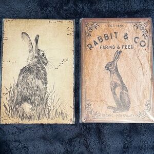 Rabbits Vintage Wall Art